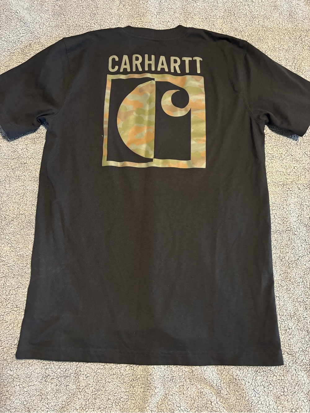 Carhartt  T shirt Camo Logo Back Graphic size Small Relaxed Fit